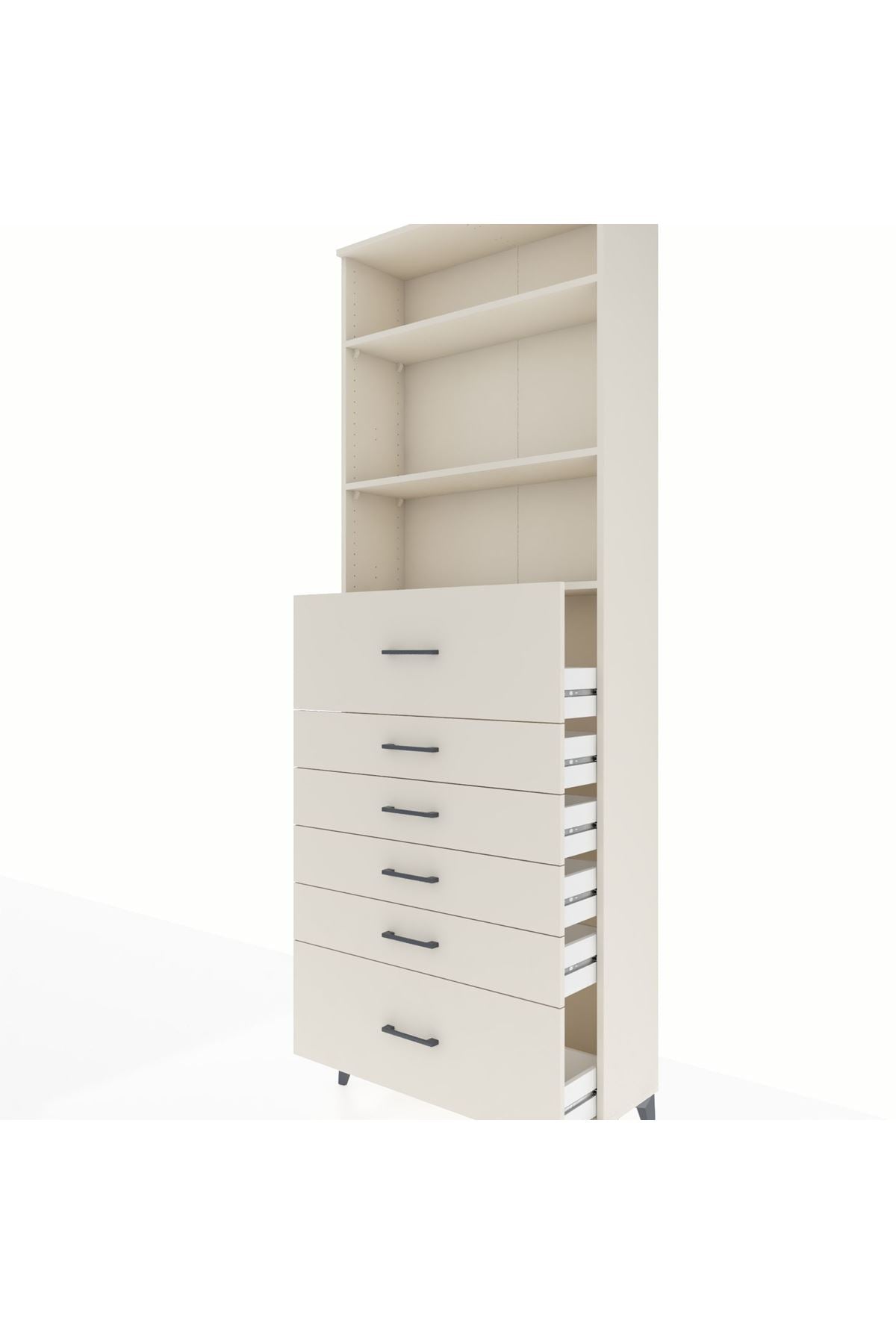 Arges Dolap 3 Raflı 6 Çekmeceli 88x30x243 Aytaşı-Aytaşı