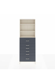 Arges Dolap 3 Raflı 6 Çekmeceli 88x30x243 Aytaşı-Antrasit