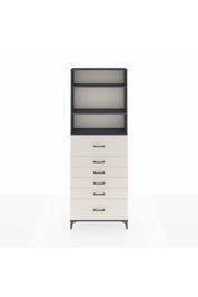 Arges Dolap 3 Raflı 6 Çekmeceli 88x30x243 Antrasit-Aytaşı