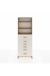 Arges Dolap 3 Raflı 6 Çekmeceli 88x30x243 Çam-Aytaşı