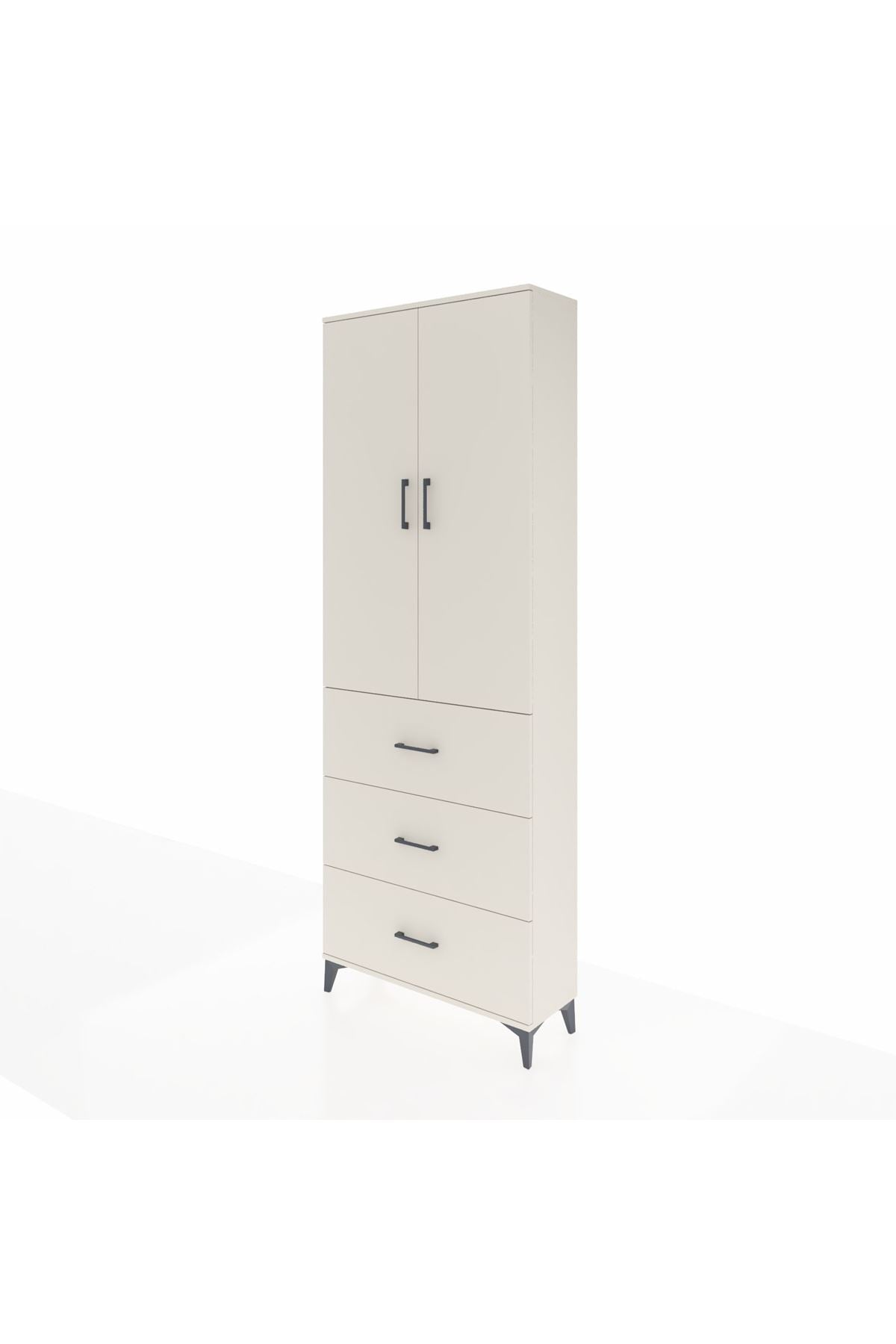 Arges Dolap 4 Raflı 3 Çekmeceli 2 Kapaklı 88x30x243 Aytaşı-Aytaşı