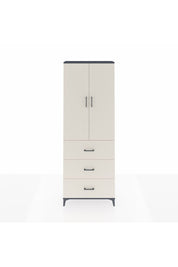 Arges Dolap 4 Raflı 3 Çekmeceli 2 Kapaklı 88x30x243 Antrasit-Aytaşı