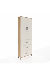 Arges Dolap 4 Raflı 3 Çekmeceli 2 Kapaklı 88x30x243 Çam-Aytaşı