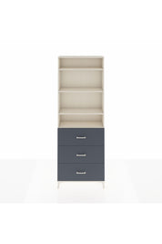 Arges Dolap 4 Raflı 3 Çekmeceli 88x30x243 Aytaşı-Antrasit