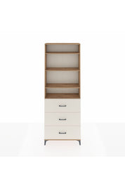 Arges Dolap 4 Raflı 3 Çekmeceli 88x30x243 Çam-Aytaşı