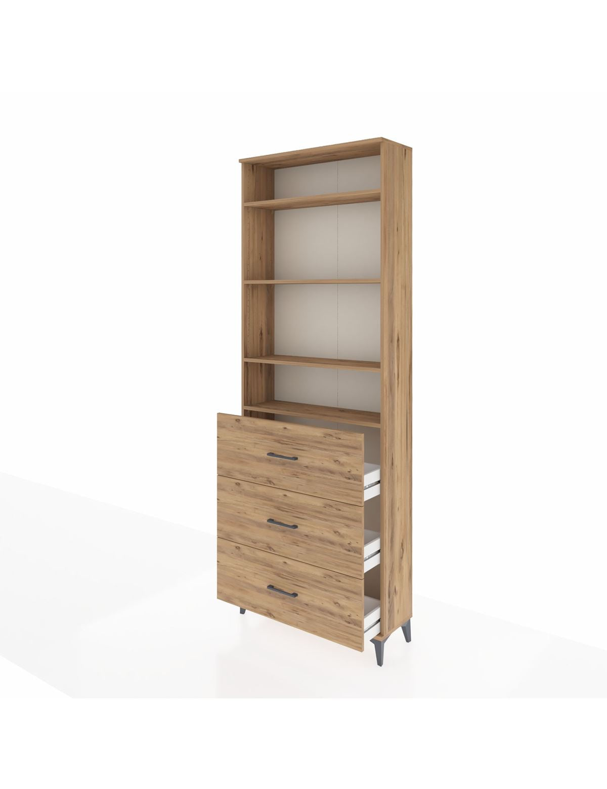 Arges Dolap 4 Raflı 3 Çekmeceli 88x30x243 - S33M186V9A