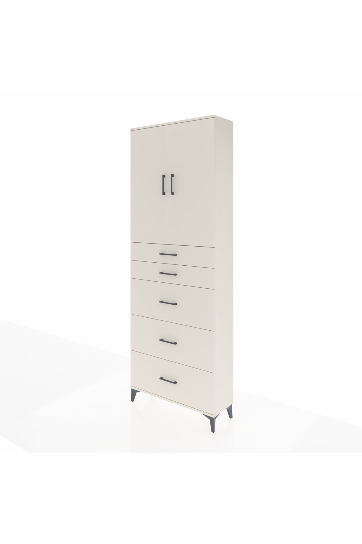 Arges Dolap 3 Raflı 5 Çekmeceli 2 Kapaklı 88x30x243 Aytaşı-Aytaşı