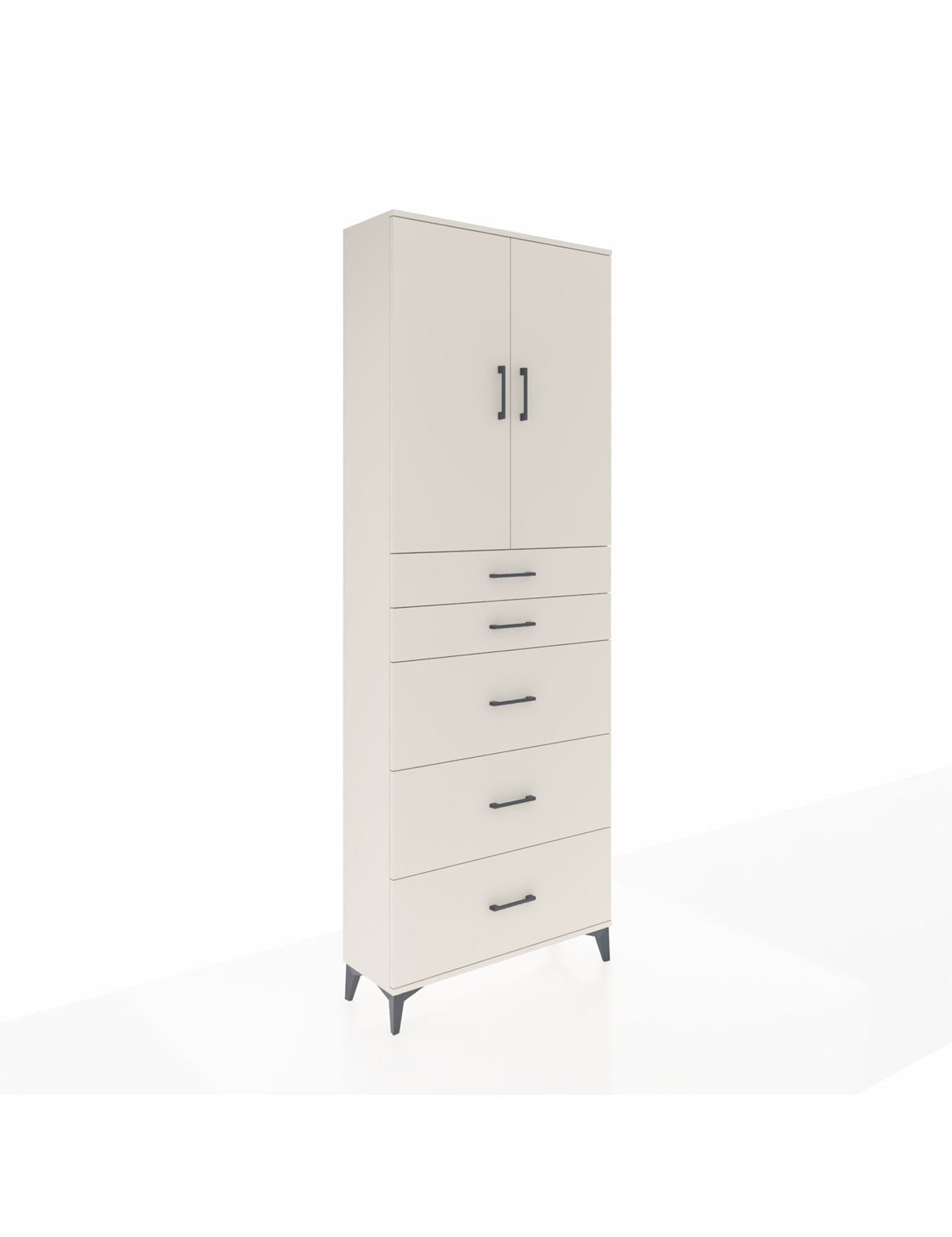 Arges Dolap 3 Raflı 5 Çekmeceli 2 Kapaklı 88x30x243 Aytaşı-Aytaşı