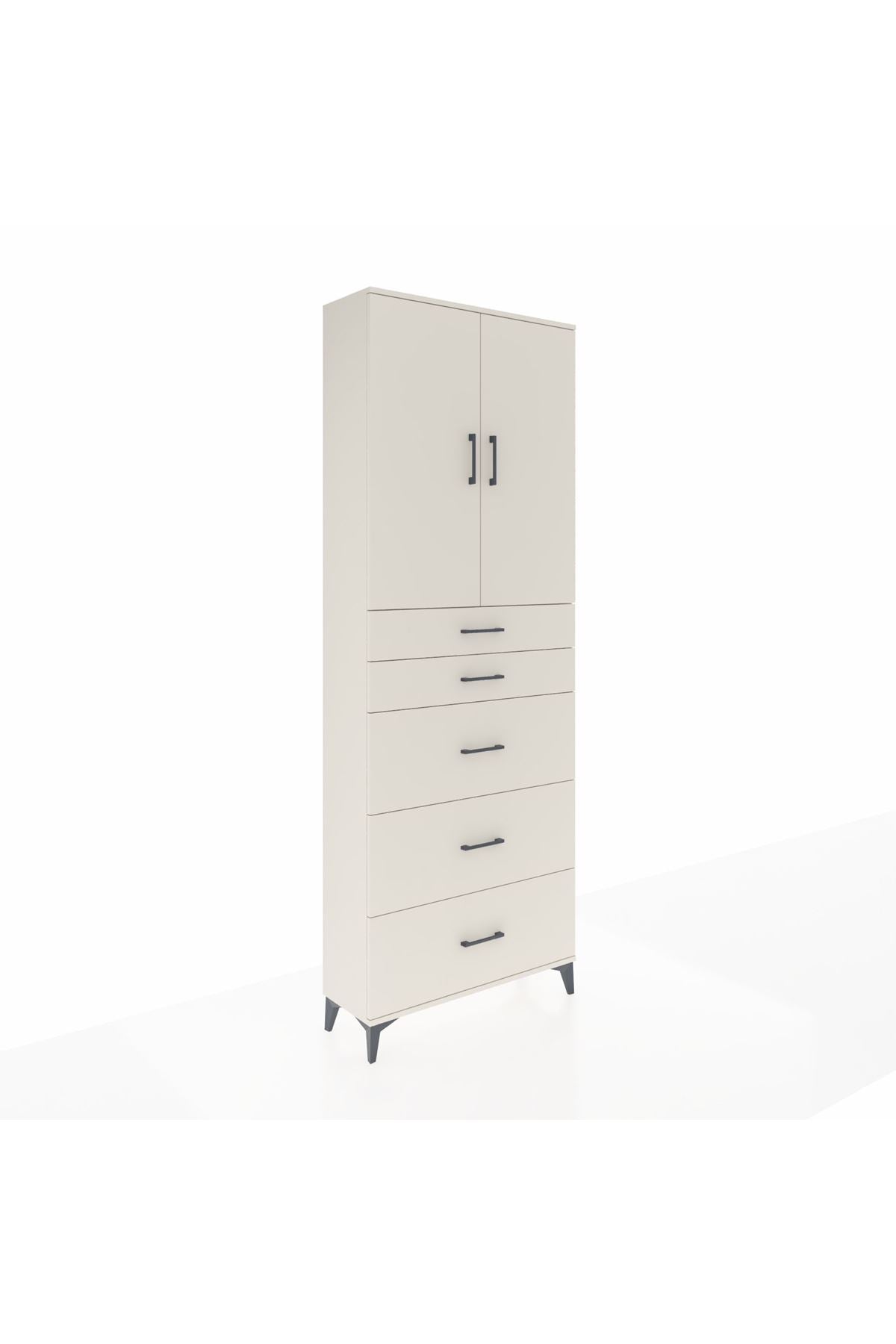 Arges Dolap 3 Raflı 5 Çekmeceli 2 Kapaklı 88x30x243 Aytaşı-Aytaşı