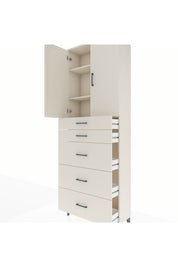 Arges Dolap 3 Raflı 5 Çekmeceli 2 Kapaklı 88x30x243 Aytaşı-Aytaşı