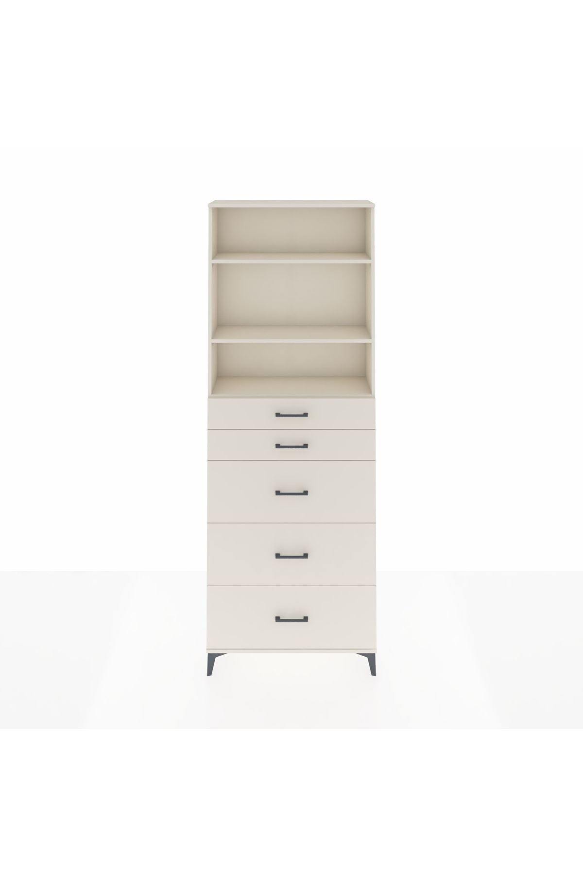 Arges Dolap 3 Raflı 5 Çekmeceli 88x30x243 Aytaşı-Aytaşı