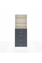 Arges Dolap 3 Raflı 5 Çekmeceli 88x30x243 Aytaşı-Antrasit