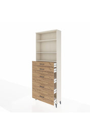 Arges Dolap 3 Raflı 5 Çekmeceli 88x30x243 Aytaşı-Çam