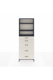 Arges Dolap 3 Raflı 5 Çekmeceli 88x30x243 Antrasit-Aytaşı