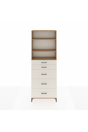 Arges Dolap 3 Raflı 5 Çekmeceli 88x30x243 Çam-Aytaşı