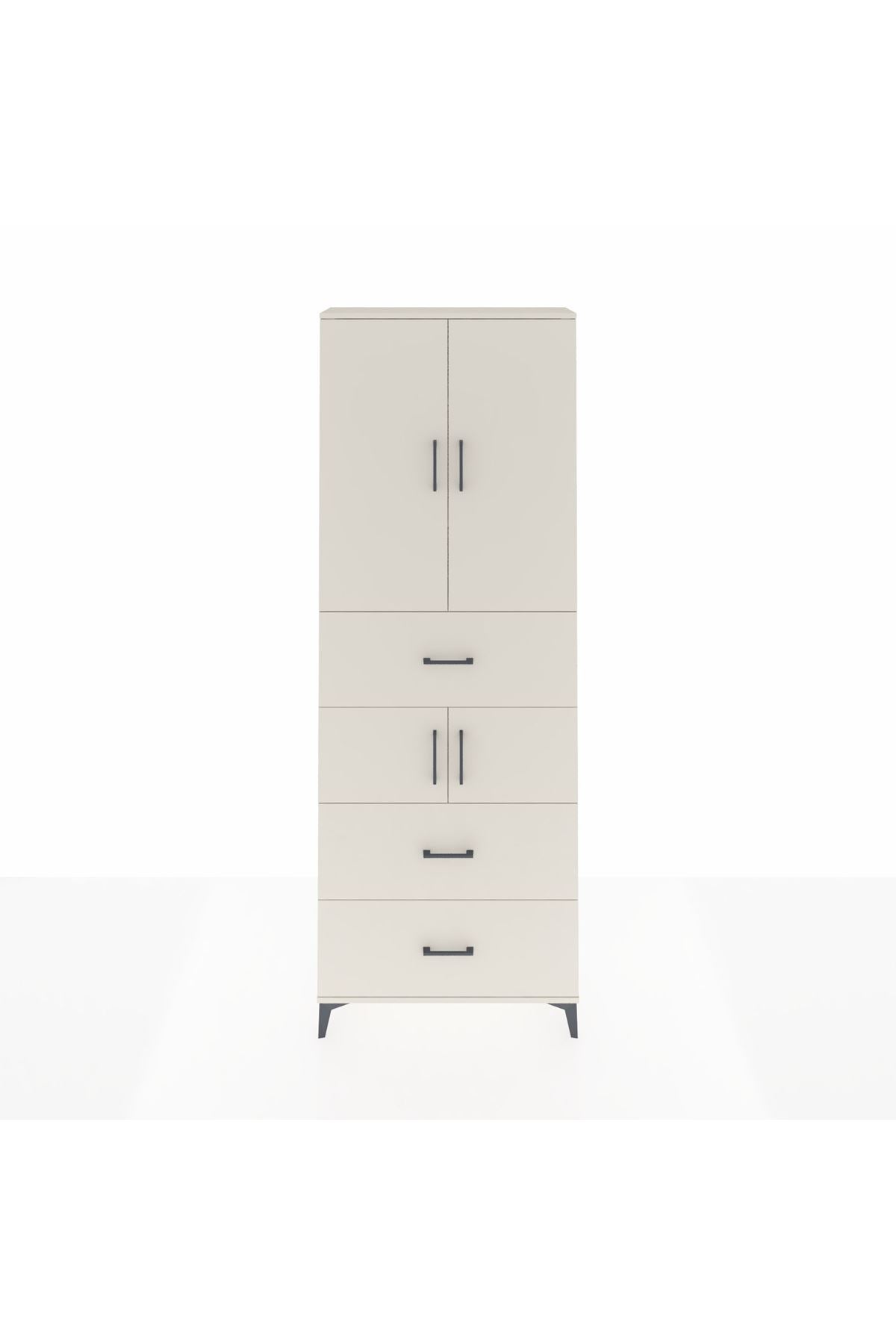 Arges Dolap 4 Raflı 3 Çekmeceli 4 Kapaklı 88x30x243 Aytaşı-Aytaşı