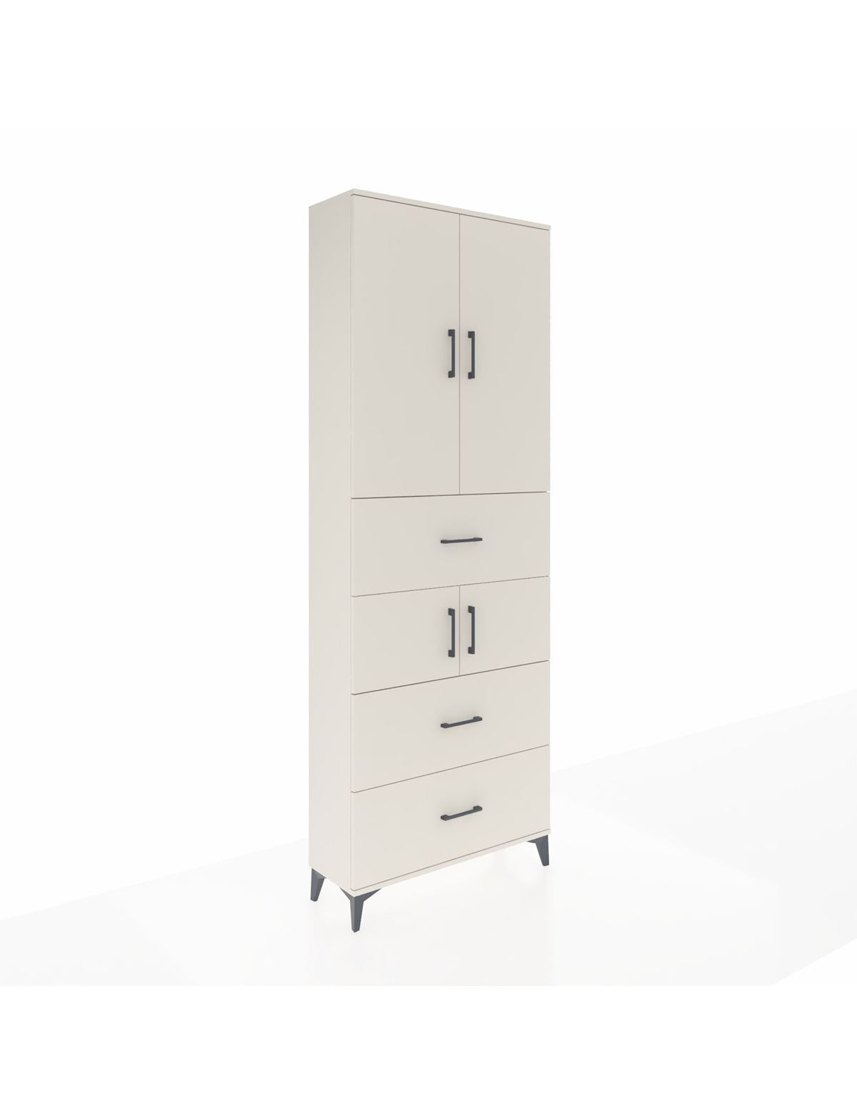 Arges Dolap 4 Raflı 3 Çekmeceli 4 Kapaklı 88x30x243 Aytaşı-Aytaşı