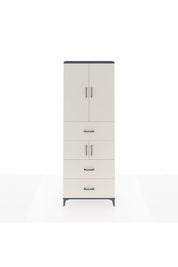 Arges Dolap 4 Raflı 3 Çekmeceli 4 Kapaklı 88x30x243 Antrasit-Aytaşı