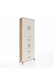 Arges Dolap 4 Raflı 3 Çekmeceli 4 Kapaklı 88x30x243 Çam-Aytaşı