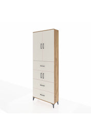 Arges Dolap 4 Raflı 3 Çekmeceli 4 Kapaklı 88x30x243 Çam-Aytaşı