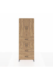 Arges Dolap 4 Raflı 3 Çekmeceli 4 Kapaklı 88x30x243 Çam-Çam