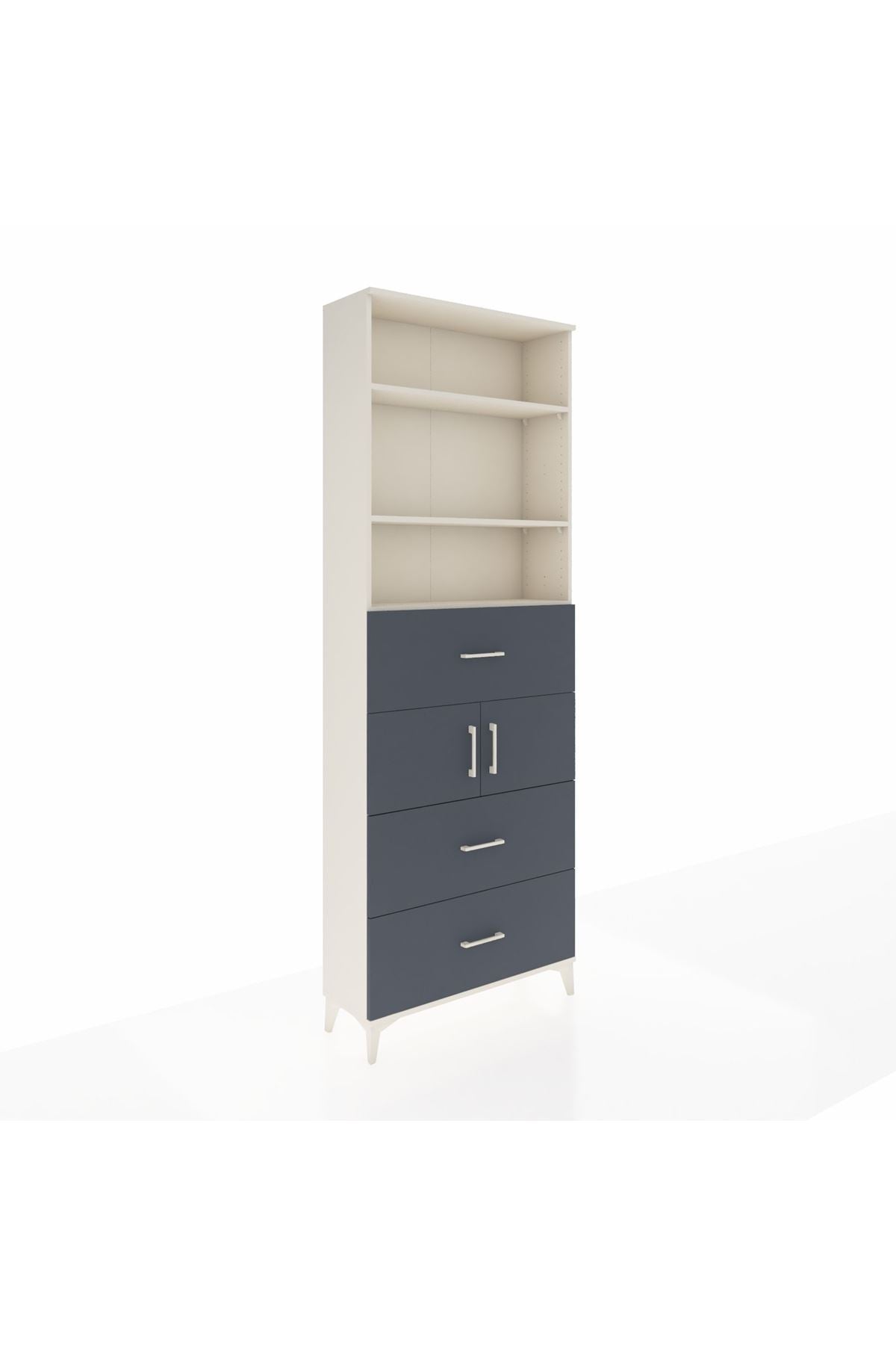 Arges Dolap 4 Raflı 3 Çekmeceli 2 Kapaklı 88x30x243 - S33M190V2A