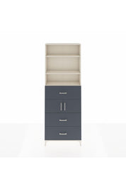 Arges Dolap 4 Raflı 3 Çekmeceli 2 Kapaklı 88x30x243 Aytaşı-Antrasit