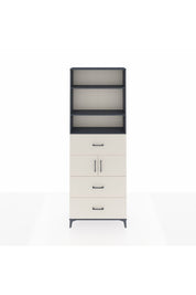 Arges Dolap 4 Raflı 3 Çekmeceli 2 Kapaklı 88x30x243 Antrasit-Aytaşı