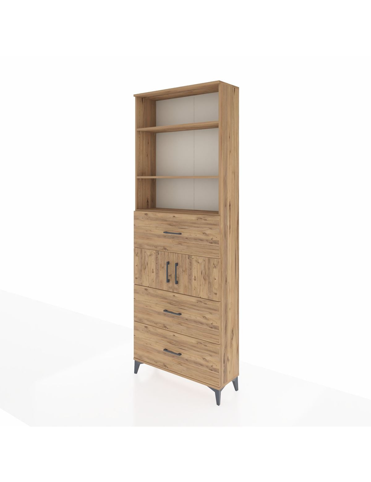 Arges Dolap 4 Raflı 3 Çekmeceli 2 Kapaklı 88x30x243 - S33M190V9A
