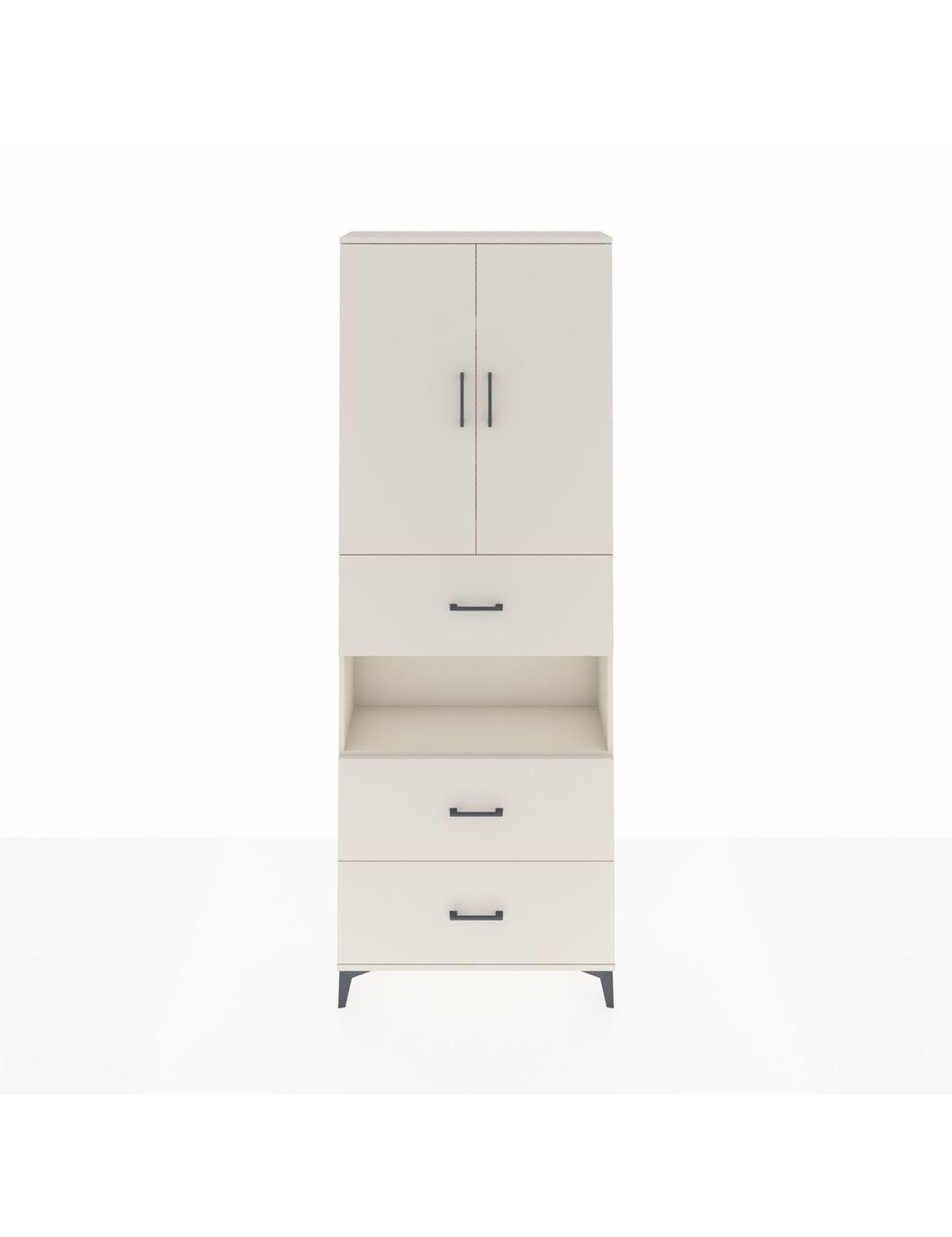 Arges Dolap 4 Raflı 3 Çekmeceli 2 Kapaklı 88x30x243 Aytaşı-Aytaşı