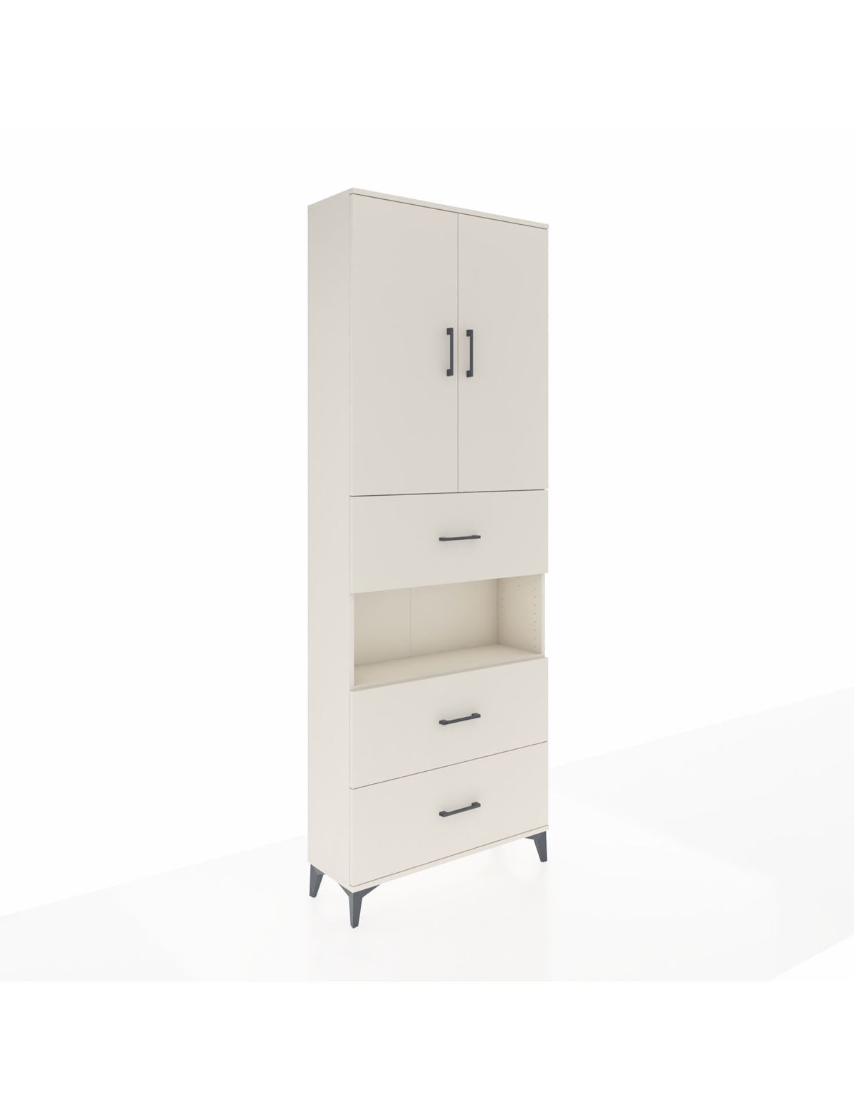 Arges Dolap 4 Raflı 3 Çekmeceli 2 Kapaklı 88x30x243 Aytaşı-Aytaşı