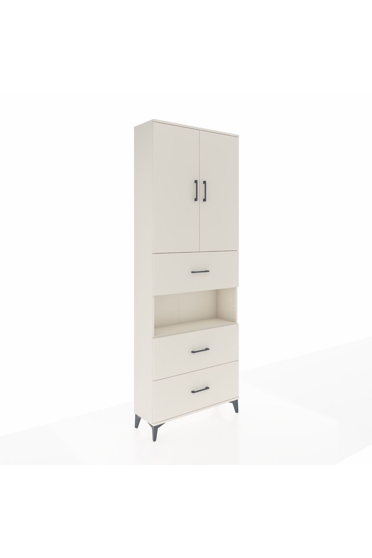 Arges Dolap 4 Raflı 3 Çekmeceli 2 Kapaklı 88x30x243 - S33M191V1A