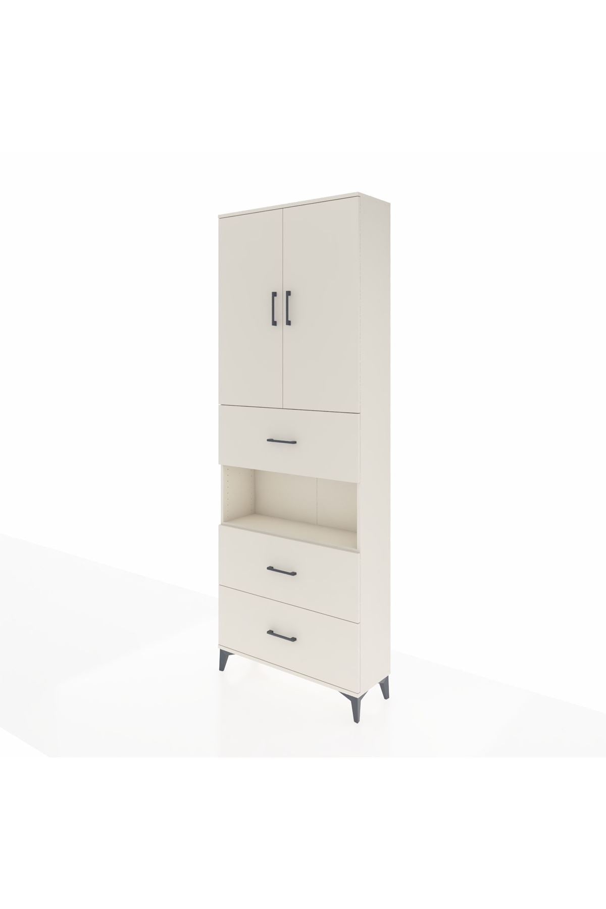 Arges Dolap 4 Raflı 3 Çekmeceli 2 Kapaklı 88x30x243 Aytaşı-Aytaşı