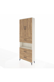 Arges Dolap 4 Raflı 3 Çekmeceli 2 Kapaklı 88x30x243 - S33M191V3A