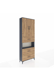 Arges Dolap 4 Raflı 3 Çekmeceli 2 Kapaklı 88x30x243 - S33M191V6A
