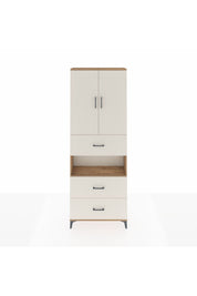 Arges Dolap 4 Raflı 3 Çekmeceli 2 Kapaklı 88x30x243 Çam-Aytaşı