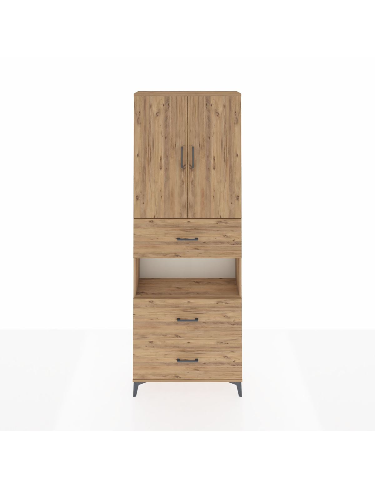 Arges Dolap 4 Raflı 3 Çekmeceli 2 Kapaklı 88x30x243 - S33M191V9A