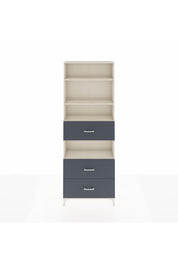 Arges Dolap 4 Raflı 3 Çekmeceli 88x30x243 Aytaşı-Antrasit