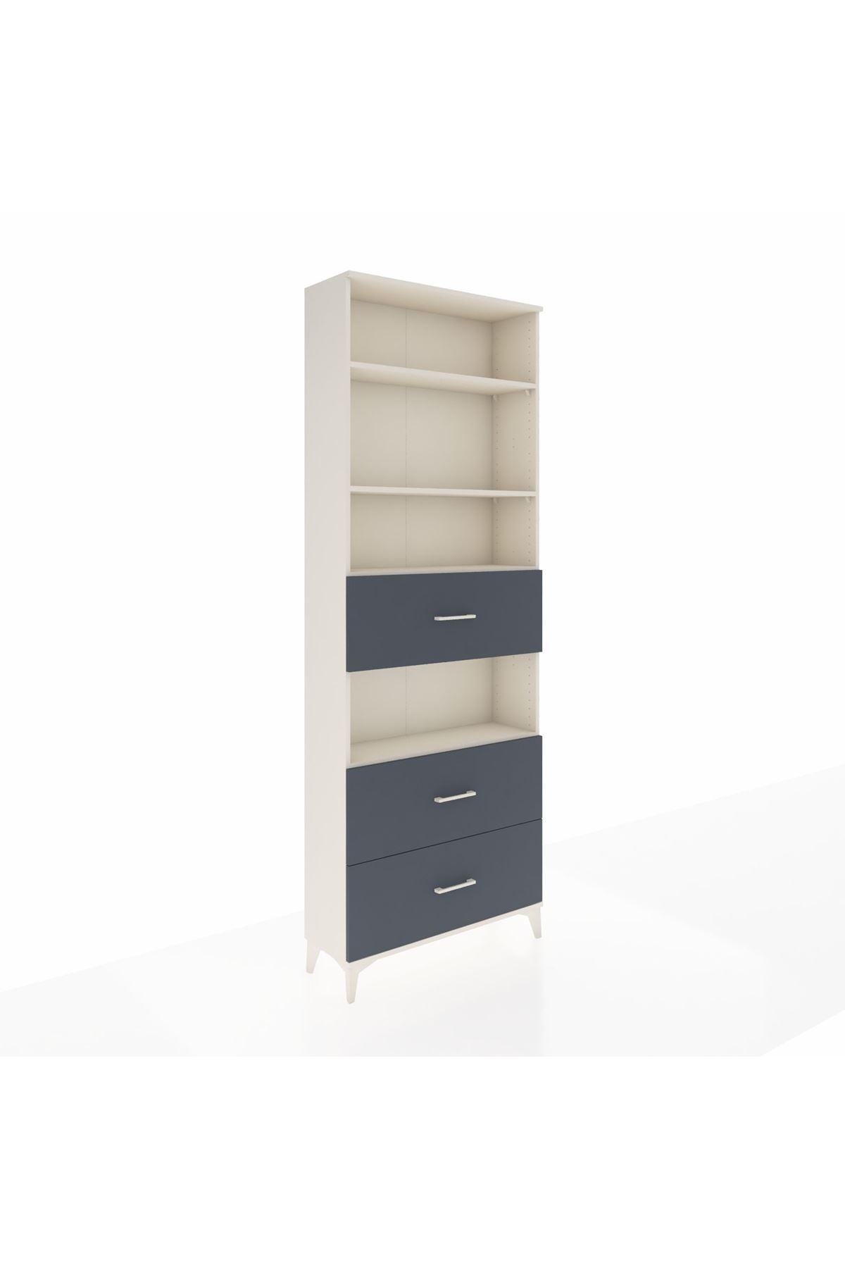 Arges Dolap 4 Raflı 3 Çekmeceli 88x30x243 Aytaşı-Antrasit