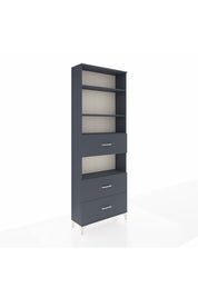 Arges Dolap 4 Raflı 3 Çekmeceli 88x30x243 Antrasit-Antrasit