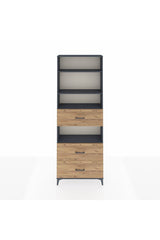 Arges Dolap 4 Raflı 3 Çekmeceli 88x30x243