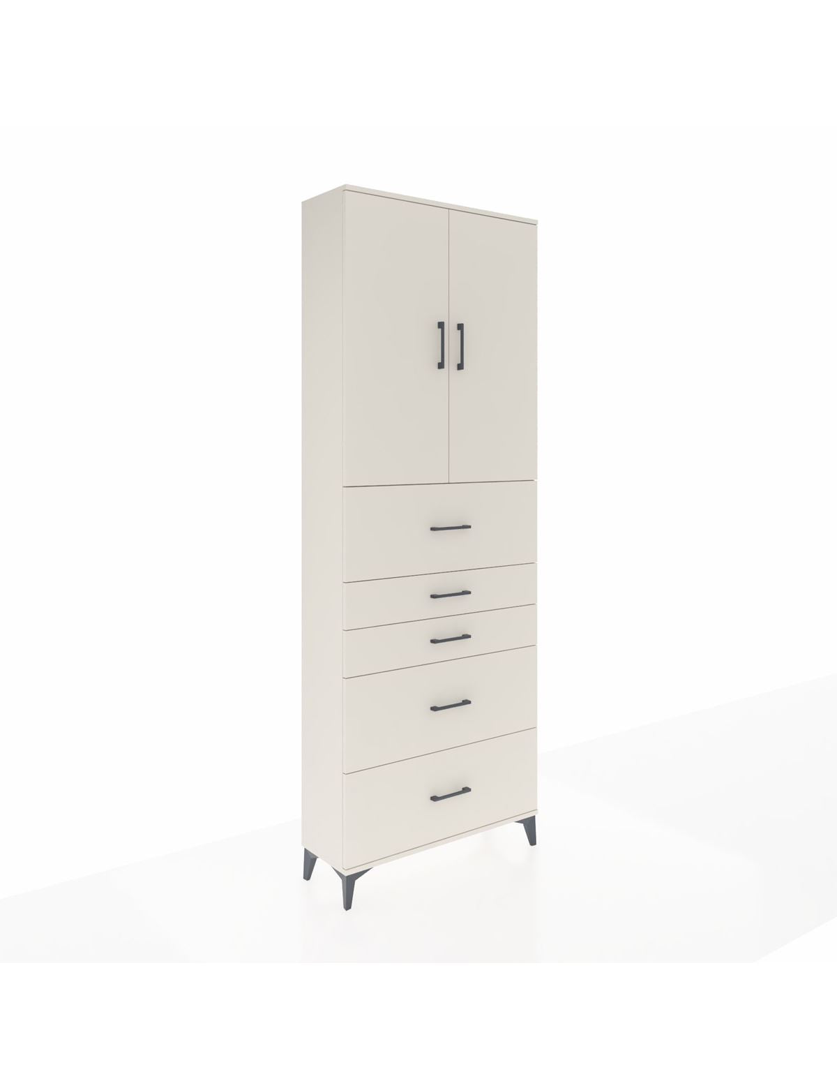 Arges Dolap 3 Raflı 5 Çekmeceli 2 Kapaklı 88x30x243 Aytaşı-Aytaşı