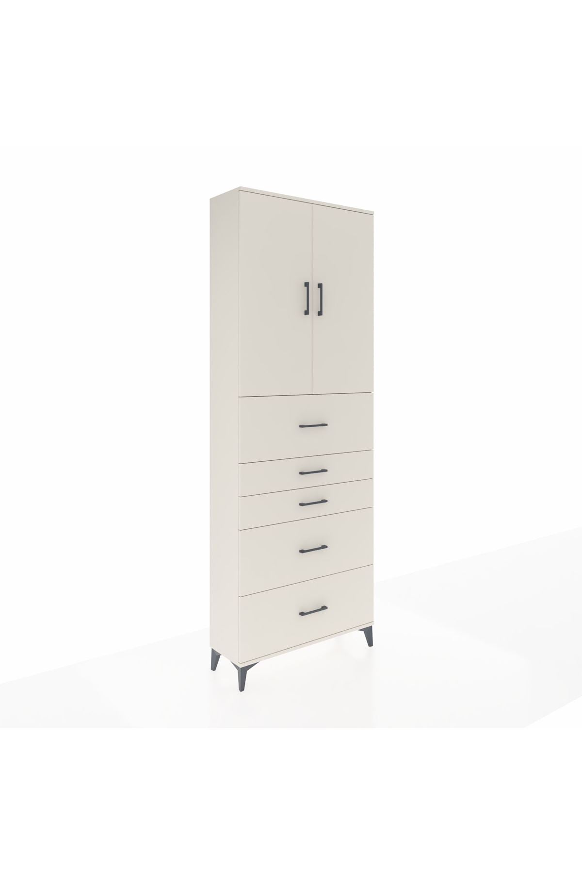 Arges Dolap 3 Raflı 5 Çekmeceli 2 Kapaklı 88x30x243 Aytaşı-Aytaşı