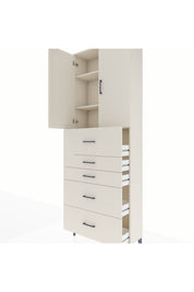 Arges Dolap 3 Raflı 5 Çekmeceli 2 Kapaklı 88x30x243 Aytaşı-Aytaşı