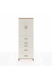 Arges Dolap 3 Raflı 5 Çekmeceli 2 Kapaklı 88x30x243 Çam-Aytaşı