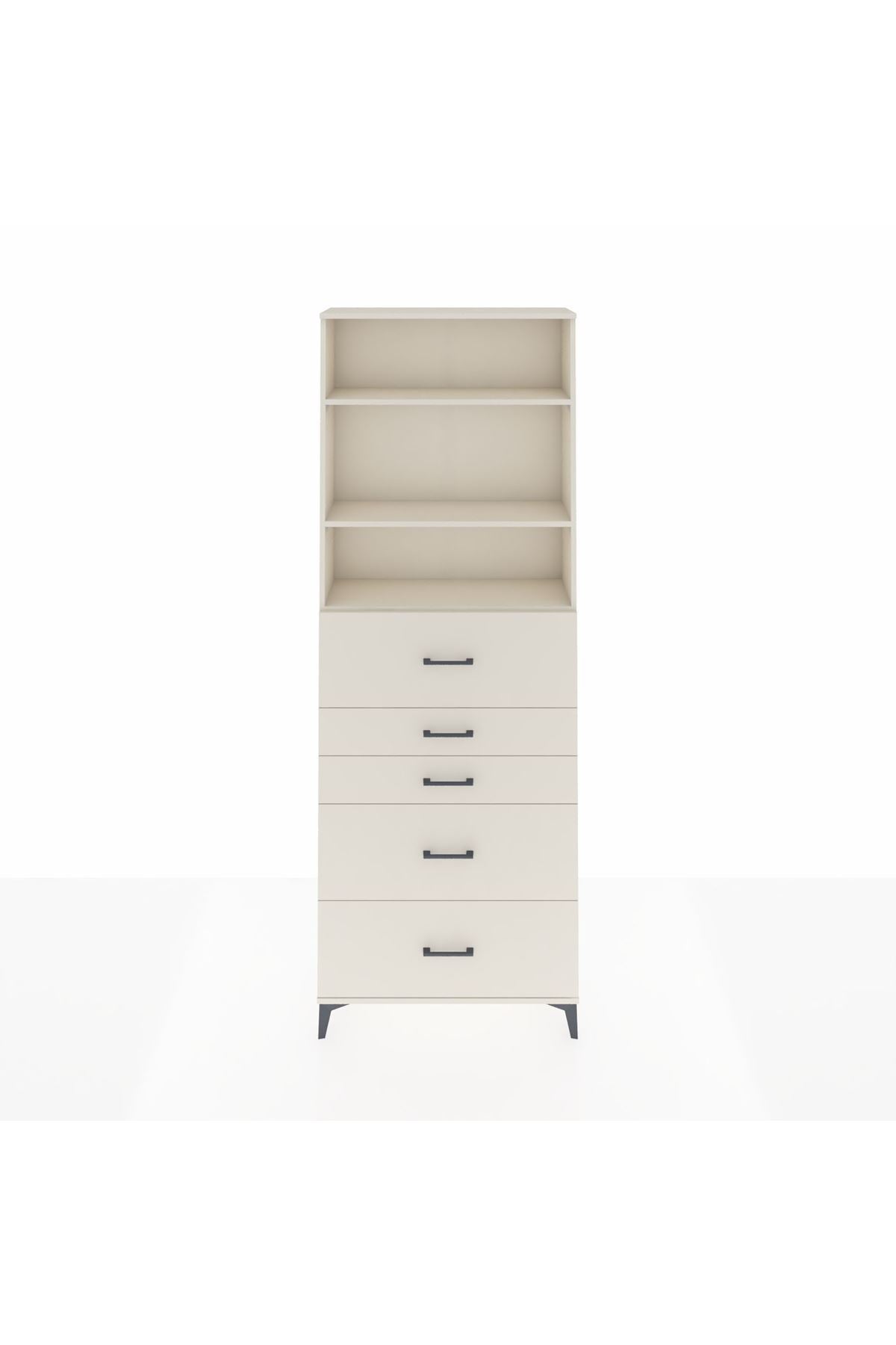 Arges Dolap 3 Raflı 5 Çekmeceli 88x30x243 Aytaşı-Aytaşı