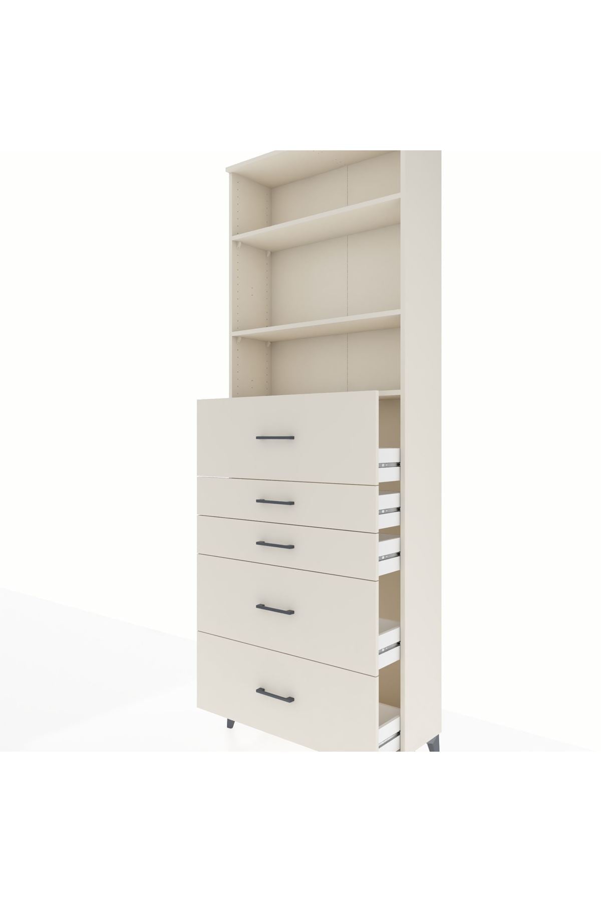 Arges Dolap 3 Raflı 5 Çekmeceli 88x30x243 Aytaşı-Aytaşı