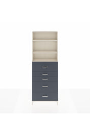 Arges Dolap 3 Raflı 5 Çekmeceli 88x30x243 Aytaşı-Antrasit