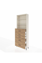 Arges Dolap 3 Raflı 5 Çekmeceli 88x30x243 Aytaşı-Çam