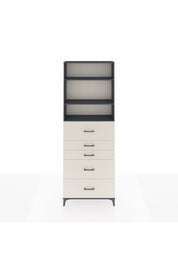 Arges Dolap 3 Raflı 5 Çekmeceli 88x30x243 Antrasit-Aytaşı